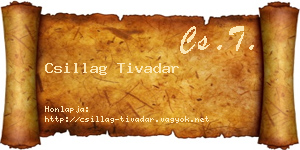 Csillag Tivadar névjegykártya