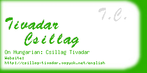 tivadar csillag business card